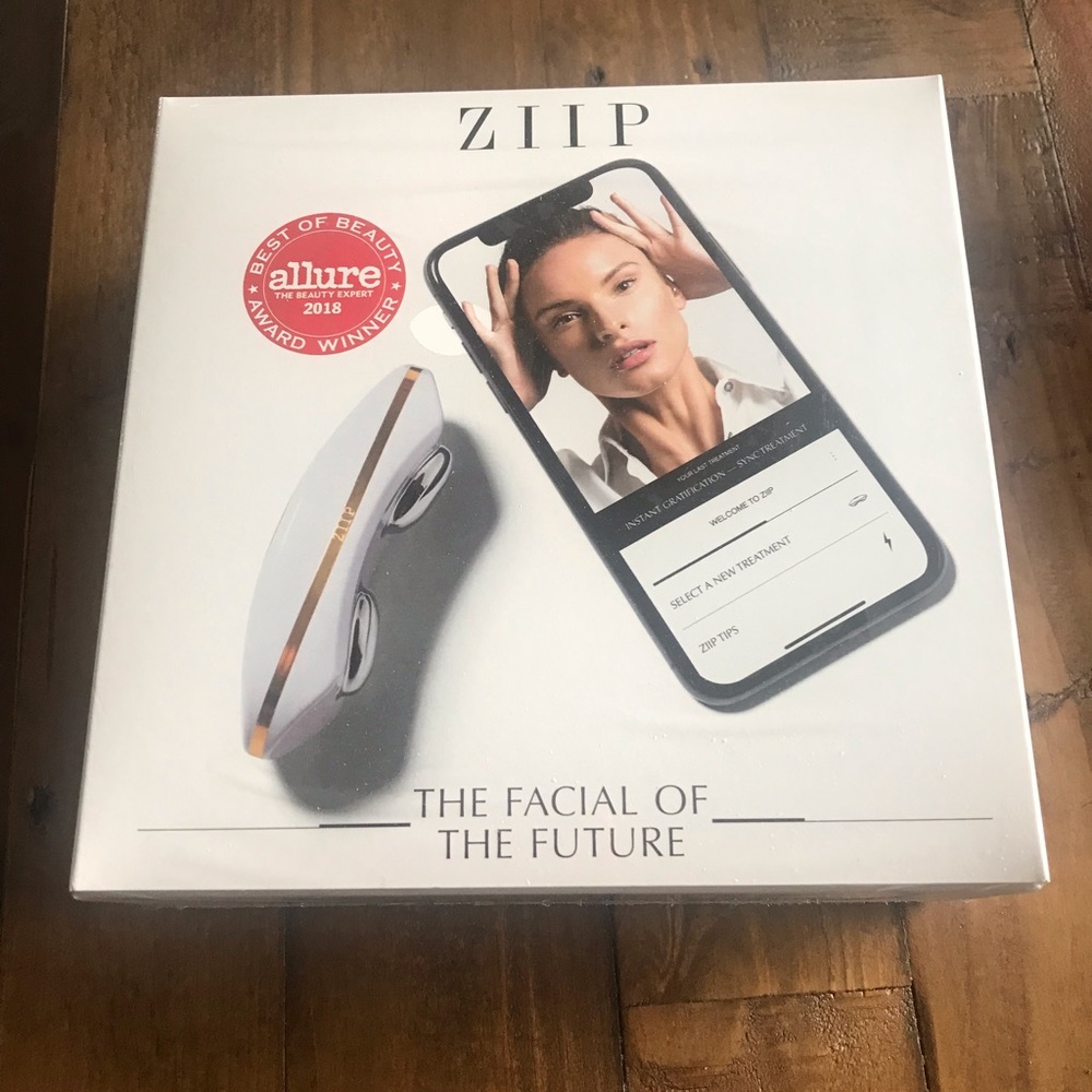 NIB Ziip Facial Toning Device W/Golden Gel